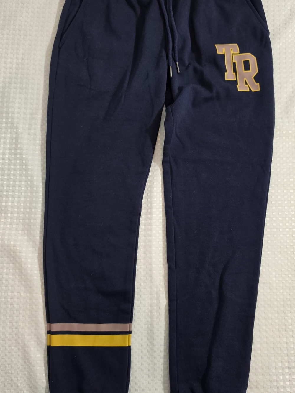 True Religion Women's Collegiate Jogger Fleece Pants Navy Blue XS EUC